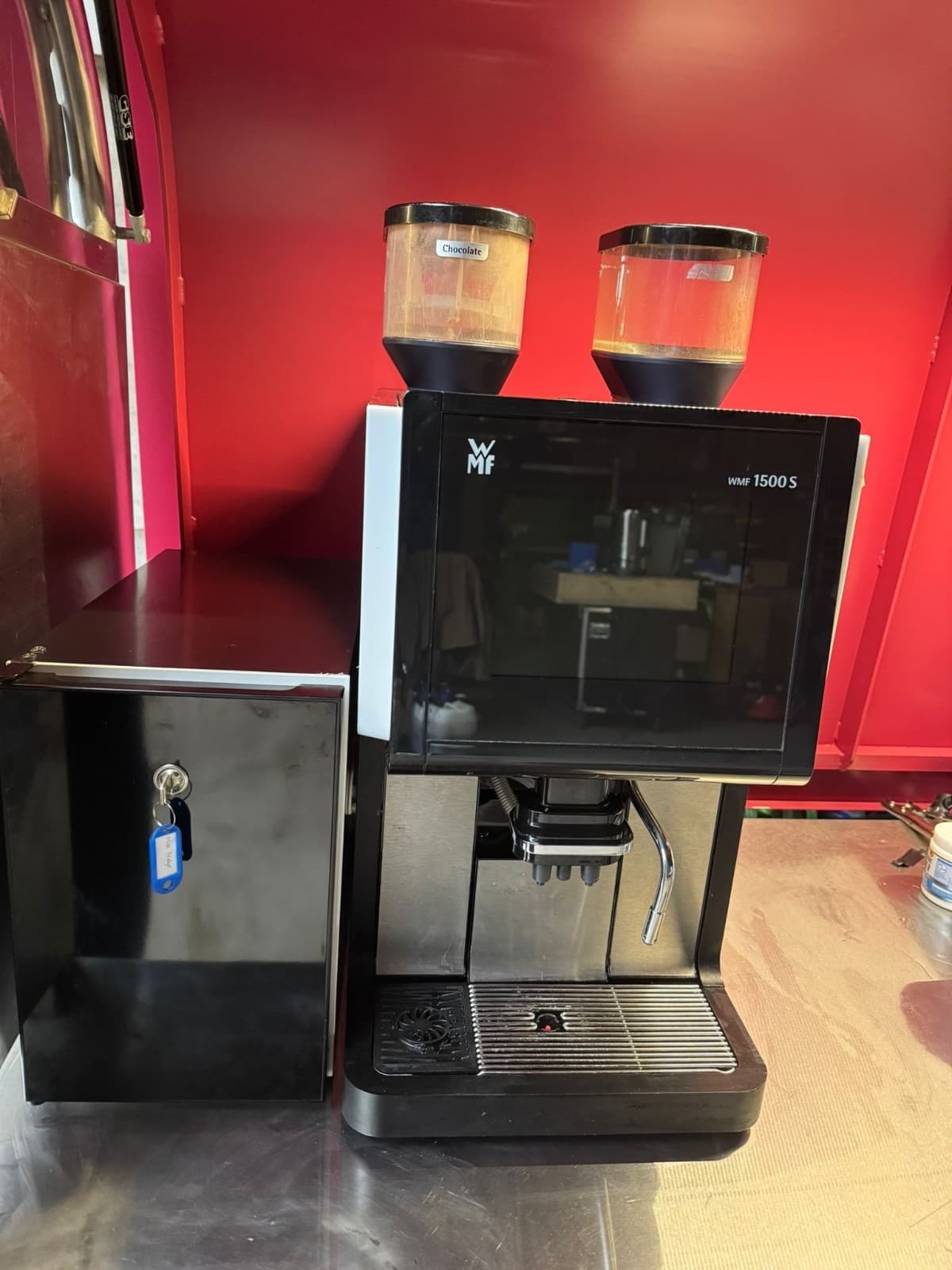 WMF 1500 S Commercial Bean to Cup Coffee Machine + Milk Fridge Fully Refurbished